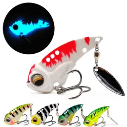 Бренд Mz55 60metal Vib Blade Glow Glow Cicada Lure 55 60 мм 13G 17G тонущий хвост приманки для приманки для бас -щуки рыбы 240407