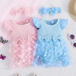 Girl Dresses 2024 Kids Cute Floral Pomanle 2pc NAMBINA BAMBINA CAMPUTO CAPBINA GUARNA 0-18M BADOLE BASSO OUTFITS BAMBINI Abito SET