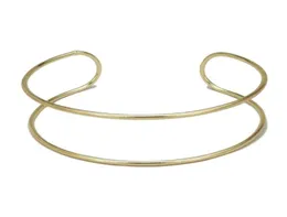 Chokers Duas linhas de metal rígido colarinho de garganta de gola rígida para o garçol de garganta para a mulher 2022 colar jóias bijouxChoker6081285