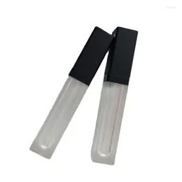 Storage Bottles 6ML 40pcs/lot Matte Empty Lip Gloss Bottle Square DIY Lipstick Packaging Tube Plastic Cosmetic Container