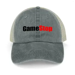 Ball Caps GameStop Logo - No Subtle Title High Quality Cowboy Hat Fluffy Brand Man Rugby Rave Baseball Cap Men Women'S