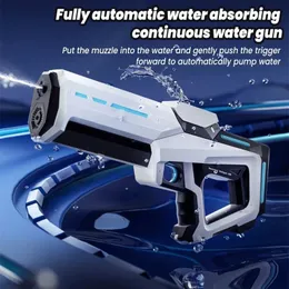 Electric Continuous Shooting Water Gun Toy Summer Outdoor Fully Automatic Spray High-Pressure Swimming Pool Water Play Toy Gift 240417