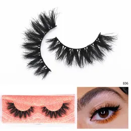 Cílios de Mink Salashes Wispy Lashes Fluffy 3D Falso Dramático Natural Longa Maquiagem Falsa 240420