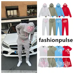 Herr Syna World Hoodie Set Hoodies Tryckt Designer Hoodie Short Y2K Tees Syna World Graphic Hoodie and Trousers Hip Hop S-XL