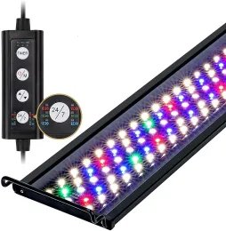 Aquariums Fullgain 24/7 Aquarium LED Light Full Spectrum Adjustable Plant Grow Lamps WRGB Fish Tank Waterproof Lightings Accessories