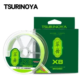 Aksesuarlar Tsurinoya 8 Strands Örgülü PE Fishing Hattı 300m H8 16lb 22lb 25lb 30lb 40lb 45lb 50lb uzunluğunda Döküm Pürüzsüz 8 Dokuma Takımı