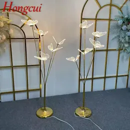 Golvlampor Hongcui Modern Lamp LED Landscape Atmosphere Light Creative Fjäril