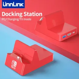 Hubs Unnlink Switch Dock Dock Dock para Nintendo Switch Portable Docking Station USB C a 4K HDMI USB 3.0 Hub PD 100W para MacBook Pro