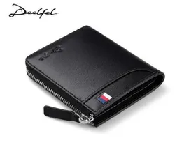 Deelfel New Fashion Small Women Wallets Female Genuine Leather Womens Wallet Zipper Design With Coin Purse Pockets Mini Walet3117275