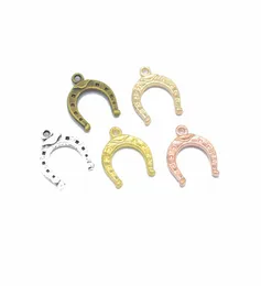 200pcspack hästsko charms diy smycken gör hänge passa armband halsband örhängen handgjorda hantverk silver brons charm6293699