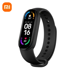 リストバンド最新のXiaomi Mi Band 6 Blood Oxygen AmoledスクリーンフィットネスブレスレットMiband6フィットネストレーカーXiomiスマートバンド