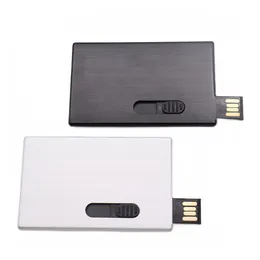 Credit card USB A interface 1 to 128GB silver black stick USB flash drive