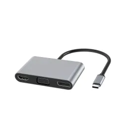 İstasyonlar C Hub Docking İstasyonu Dell XPS HP EliteBook için Çift Monitörler Lenovo Acer Chromebook ASUS USB C - Çift HDMicompatible VGA USB