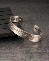 أساور Vintly Viking Men Pure Copper Cuff Cuff Bracelet Bracelet Band Band Bracelets Magnetic Barcelets for Erthresal Q071393049