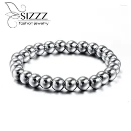 Charm Bracelets SIZZZ Factory Direct Fashion Beautiful Round Stainless Steel Bracelet&bangles For Men