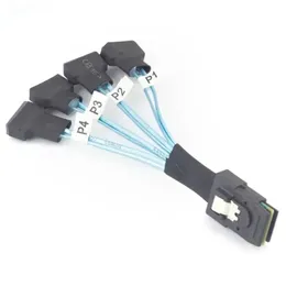 new 2024 Mini SAS SFF-8087 To 4X SATA Male 3.0 SSD High Speed Data Transfer Cable 1 To 4 0.3m Computer Cables Connecting Hardware Cables