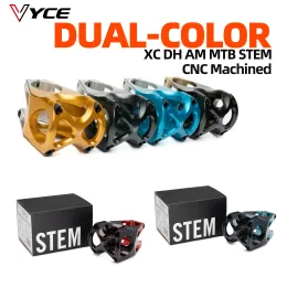 Luzes Vyce Dualcolor Aluminium Bicycle Stem 45mm para mtb xc am dh frouss mountain bike CNC 31,8mm Ultralight MTB Bicycle Parts