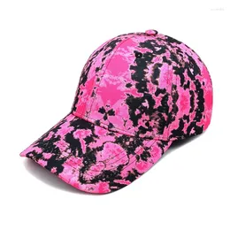 قبعات الكرة 2024 Spring Summer Polyester Print Casquette Cap Cap قابلة للتعديل في الهواء الطلق القبعات للنساء 25