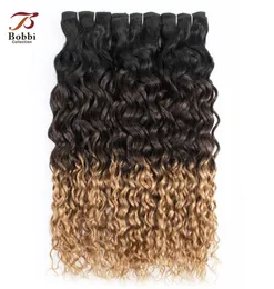 8A Brasiliana Brasiliana Bionda Water Wave Hair Weave Bundle 1B427 Tre tono 1224 pollici 34 pezzi Remy ESTENSIONE DI CAPELLI UMANI7059558