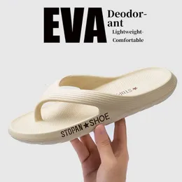 MENS SUMMER CASUAL LIGHT flip flops mjuk bottenbeständig eva nonslip clip sandaler strand tofflor vattentätt tyst inomhus 240416