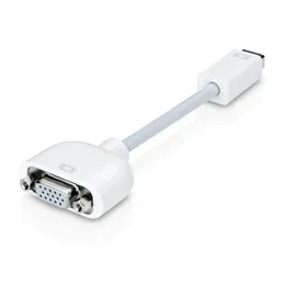 Mini DVI To VGA Adapter Mini-DVI Male To VGA Female Monitor Video Adapter Cable for Apple MacBook White
