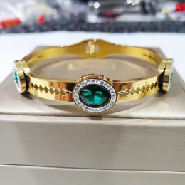 Bangle 304 Matka ze stali nierdzewnej Szmaragdowa stawa Blor luksusowy trend klamra Bransoletka Fete des Merres Cadeau femme bijoux