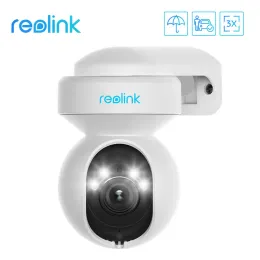 Kameror Reolink 5MP PTZ E1 utomhus IP -kamera WiFi Auto Tracking Human/Car Detection WiFi Camera Home Video Surveillance Camera