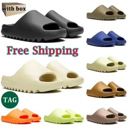 With box Free Shipping designer sandals slippers men women slides Bone Black White Desert Sand Earth Brown Moon Gray mens Slipper summer outdoor Beach Shoes Slippers