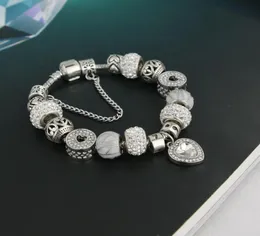 Strands Silver Utargent Love Pand Fashion Osobowość Bransoletka Valentine039s Day Beads Bransoletka Prezent dla przyjaciela w całości1898569