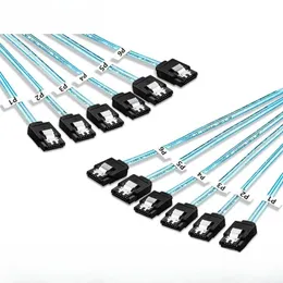 6 PCs/SET SATA auf SATA -Kabel 6 Anschlüsse/Datum Kabel 7 Pin auf 7 Pin SAS 6GBPS HDD -Splitter für Server -Hardware -Kabel