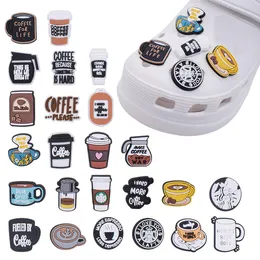 Anime charms coffee series wholesale childhood memories funny gift cartoon charms shoe accessories pvc decoration buckle soft rubber clog charms