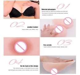 Os peitos de silicone artificial formam peitos falsos peitos de seios para crossdresser pós -operatório Drag Queen Transvestite Mastectectomy9189485