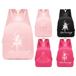 Bags Kids Girls Ballet Dance Bag Dress Lovely Ballerina Dress Print Big Capacity Storage Backpack Ballet Latin Dance Bag Shoulder Bag