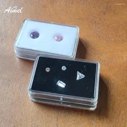 Smyckespåsar 10st Rensar Löst Diamond Display Box Earring Gems Pendant Organizer Holder Beads Gemstone Ring Present Package Showcase