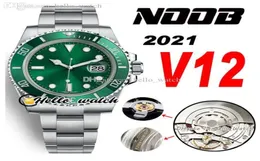 Top 2021 N 40 мм V12 116610 SA3135 Автоматические мужские часы Green Ceramics Bezel и Dial 904L Стальной браслет Ultimate Super Edition C7016028