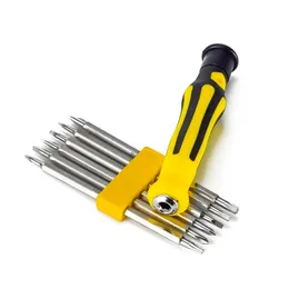 Ny 2024 6-stycke Set Tamper-Proof Magnetic Screwdriver Bit HexScrewdriver Head Flat Reparation Precision Isolerad handverktyg Safetymagnetisk hex