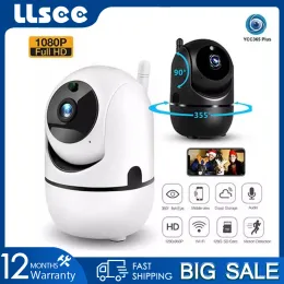 제어 LLSEE YCC365 PLUS CCTV 스마트 IP 카메라 HD 1080P 실외 무선 클라우드 자동 추적 적외선 WiFi 홈 감시 카메라