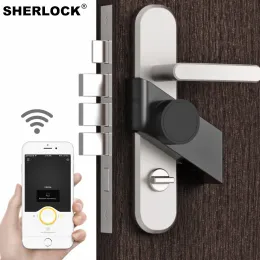 Управление Sherlock S3 Silver/Black Smart Lock BluetoothCompatible Приложение управление приложениями Управление Smart Lock Без ключа Удаленной ключ Электронный дверной замок