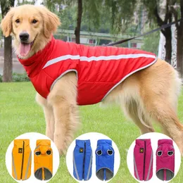 ملابس الكلاب مقاومة للرياح دافئة ملابس كبيرة عاكسة الشتاء الخريف سترة الكلاب معطف مقاوم للماء PP سترة القطن