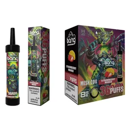 Autentyczny BANG DTL 36000 Puffs RGB Dostosowany Vape 40 ml Wstępnie wyprzedzony Effal Edgarette Pod Bar 36K Bezpośrednie do urządzenia LED Flashowanie