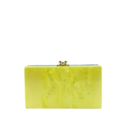 Luxury Women Brand Brand Acrylic Evening Bags Pearl Purple Amarelo Cadeia Mista Crossbody Bag Novelty embreagem bolsa de casamento Bolsa 240418