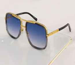 Óculos de sol quadrados clássicos 2030 lentes de gradiente azul de titânio dourado Sonnenbrille unissex Moda Sun Glasses Occhiali da Sole FI9305947