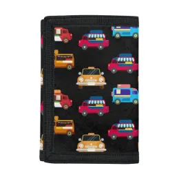 Wallets Fire Truck Print Trifold Casual Wallet for Male Men Women Young Novelty Money Bag Purse Zipped Coin ID Card Holder Pocket Kid