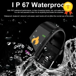 Controle mais novo 115Plus Men Mulheres menino Garoto Presente de pulseira Smart Sport Sport Fitness Band Sleep Monitor Smart Bracelet Call Lembrete SMS