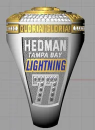 Hedman 2020 Tampa Bay Cup Team Shead Ring Gloria con scatole di legno Sport Fan Souvenir Gift Drop Drop Shipping9550528