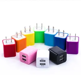 Controllo 20pcs/lotto 5V 2A US/UE Plug Porte Dual USB CARCHIGGIO Adattatore CA CARICATORE DELLA parete da viaggio per la casa per tablet per cellulare intelligente