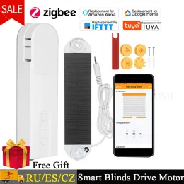 Kontroll Solen Powered Zigbee Control Smart Blinds Drive Motor Tuya Motoriserad kedja Roller Styrskugga Skärmmotorersättning