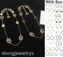 Нерегулярное ювелирное ожерелье дизайнера дизайнера роскошной подвесной свадебной подарки Золотая бриллиантовые ожерелья для женских букв Жемчужина Dongjew5196431