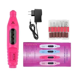 Nail Drill Machine Set Electric Manicure Nail Files Drill Bits Gel Polish Remover Tools Professional Grinding Equipment 1Set