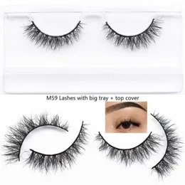 3D Mink Lashes Short Eyelashes Fluffy Lite False Eyelash Natural Long Make Makeup Extensions Eye 240420